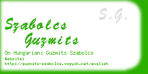 szabolcs guzmits business card